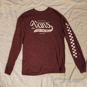 Vans Maroon Longsleeve Tee